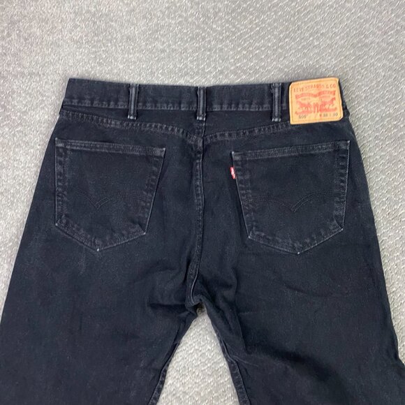 Levi's 505 Regular Leg Fit Straight Jeans Men's 38 x 30 Fit 36.5 x 29 Black 0260 - Picture 5 of 14